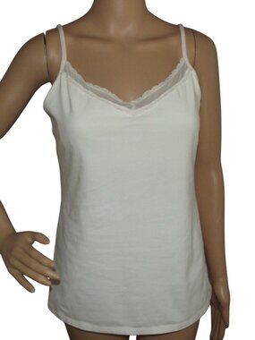 Express Cami Womens Size Large 12-14 beige pink shelf bra sleeveless tank lace